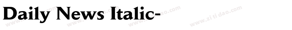 Daily News Italic字体转换